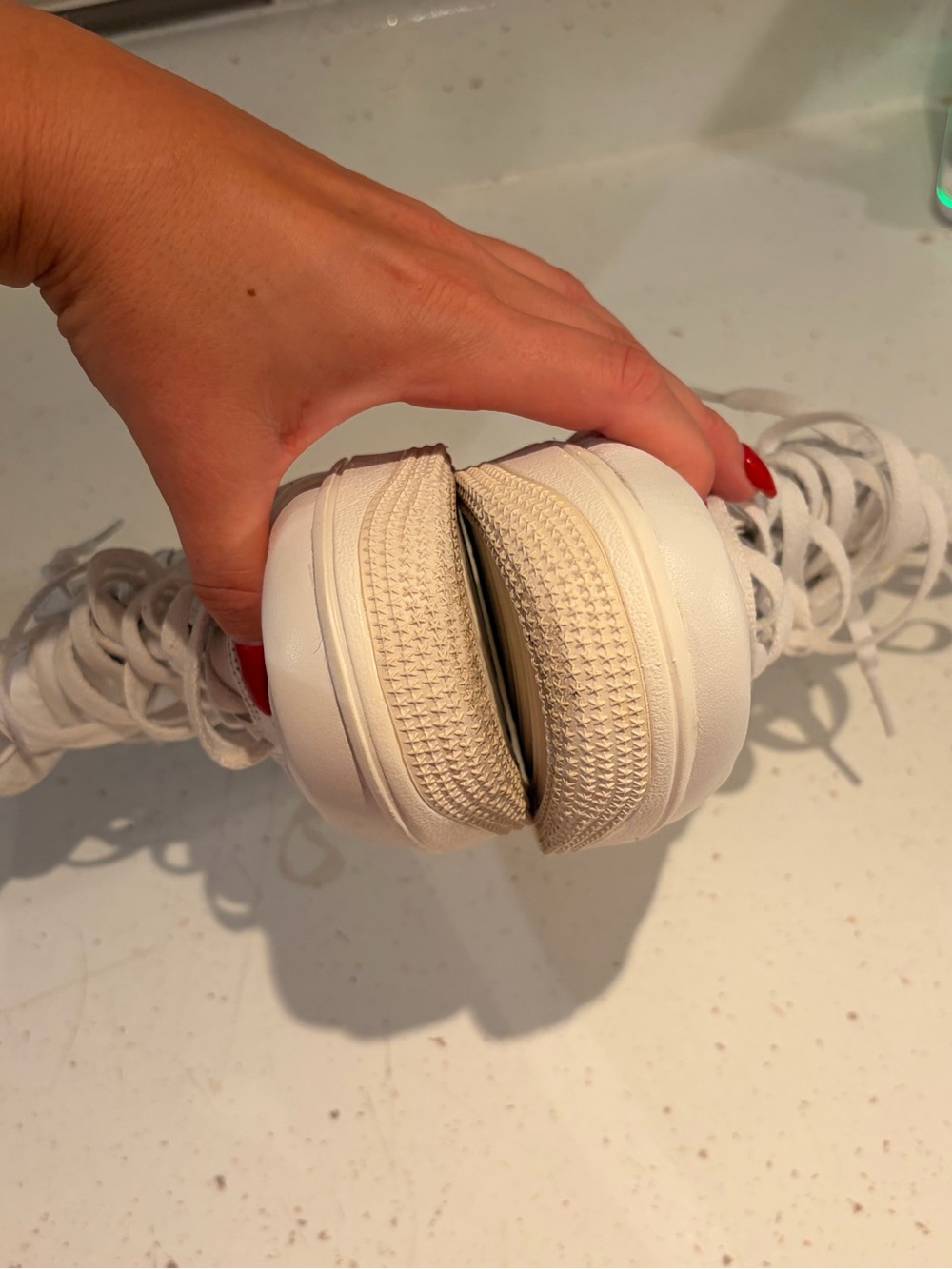 Nike White Mid-Top Sneaker with Air Sole - Picture 8 of 12